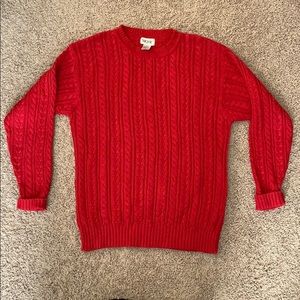 Skyr Icelandic Nordic Red Sweater Small